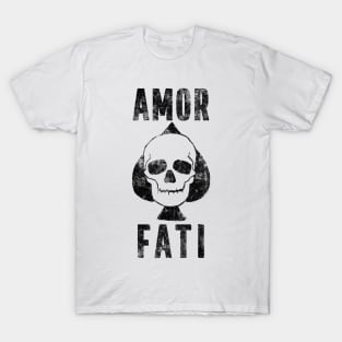 Amor Fati Love of Fate Skull and Ace of Spades T-Shirt